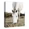 Grazing White Horse 16" x 20" Canvas Wall Art